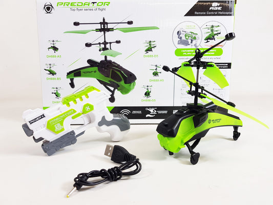 DH888-A5 RC helicopter with pistol-style controller