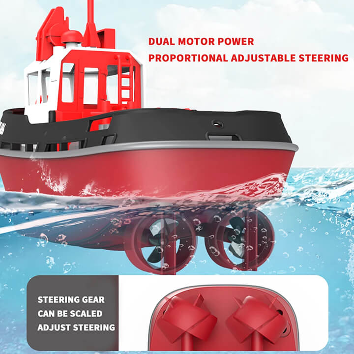 Heng Long RC model speed boat tug boat yacht 3800 black 2.4ghz 686 1:72 Scale Southampton Tug Ship Twin Motor Model