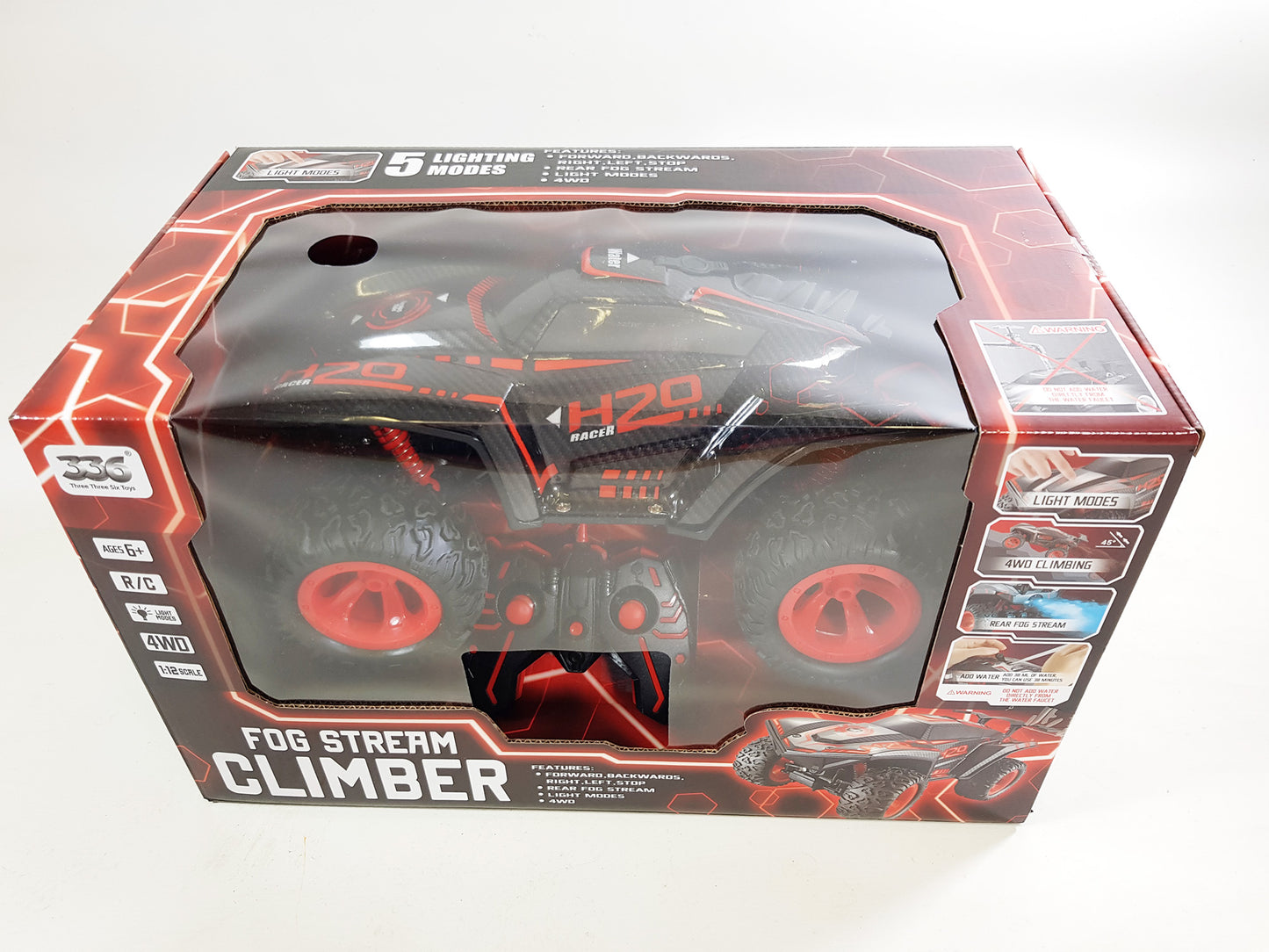 REAL SMOKING STEAM Power Radio Control RC 2.4G 4WD Light Up Monster Truck Buggy
