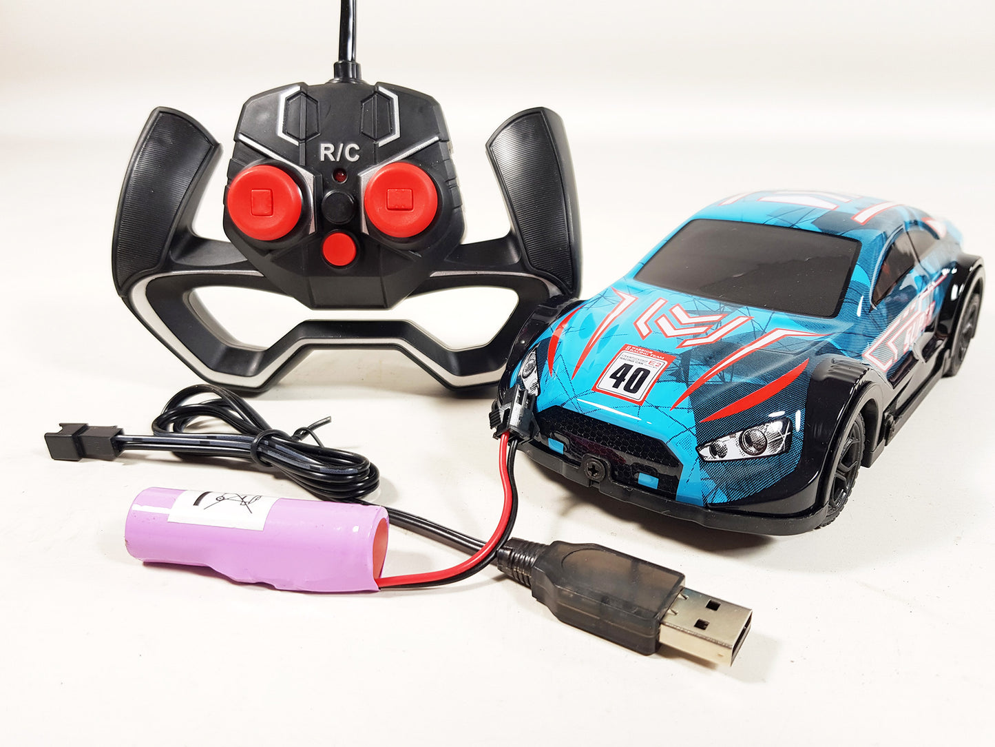 Remote Control Racing Car RC LED Lights Music 1:24