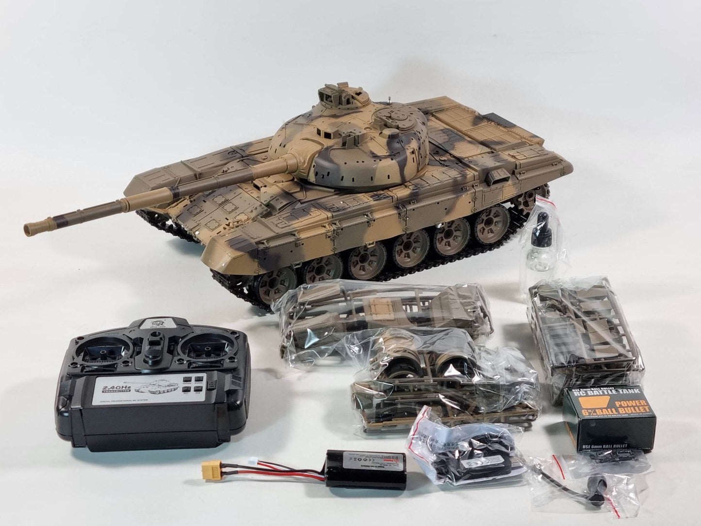 Heng Long 1:16 RC Tank "Russian T90" Smoke Sound BB IR 2.4G Version 7