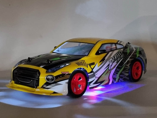1:10 RC drift car with LED underbody lights
