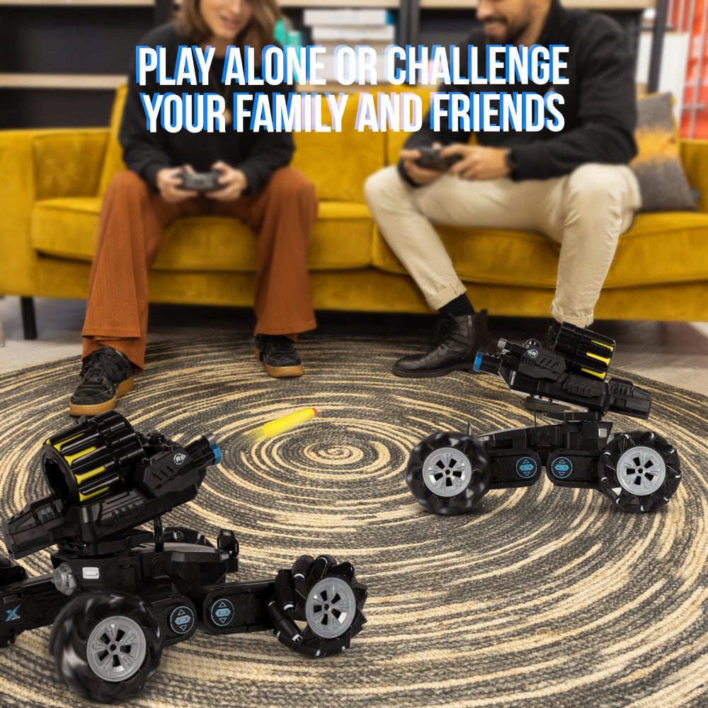 NERF Bullet Firing 4WD Drift Car RC Tank Model By Silvergear Fearless Armor Remote Controlled SMOKING 4x4 Truck Gesture Watch Control