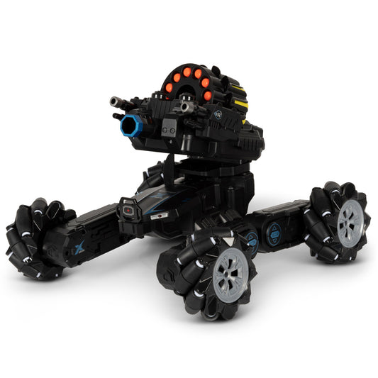 NERF Bullet Firing 4WD Drift Car RC Tank Model By Silvergear Fearless Armor Remote Controlled SMOKING 4x4 Truck Gesture Watch Control