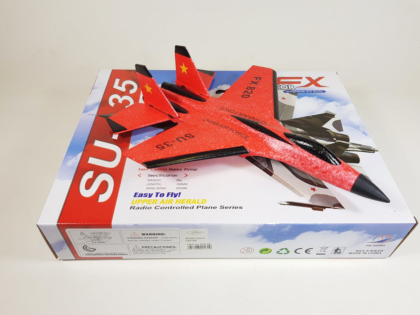FX-820 2.4G 2CH Remote Control SU-35 Glider 290mm Wingspan EPP Micro Indoor RC Airplane Aircraft RTF Drone Helicopter
