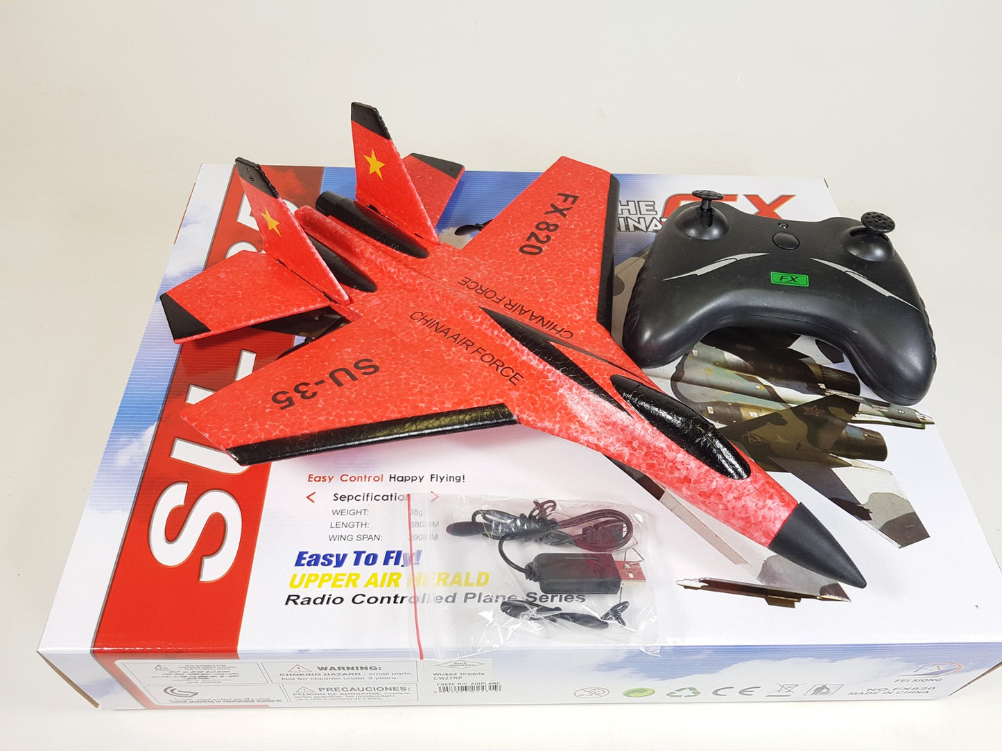 FX-820 2.4G 2CH Remote Control SU-35 Glider 290mm Wingspan EPP Micro Indoor RC Airplane Aircraft RTF Drone Helicopter