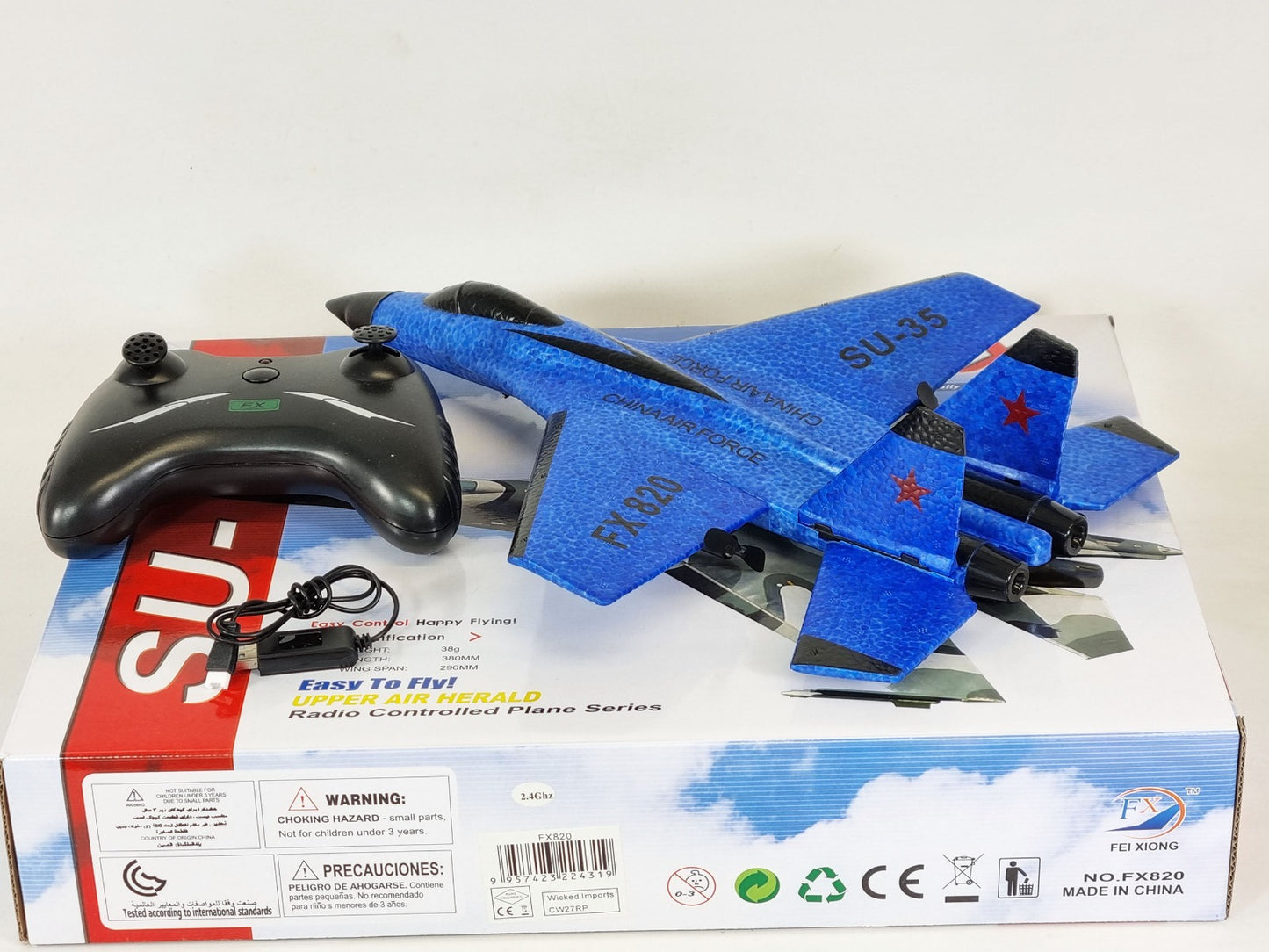 FX-820 2.4G 2CH Remote Control SU-35 Glider 290mm Wingspan EPP Micro Indoor RC Airplane Aircraft RTF Drone Helicopter