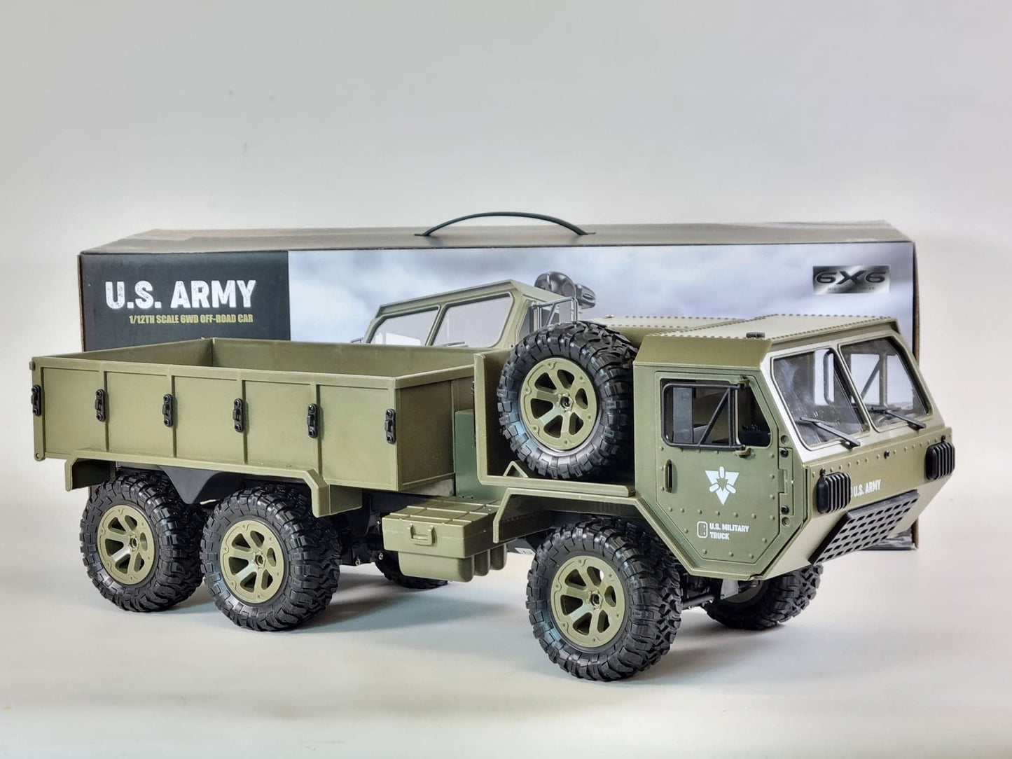 RC Military Truck Willys Jeep 6WD Off Road 6x6 FY00A Radio Control Army Truck Radio Control 1/12 US Army Model Tank