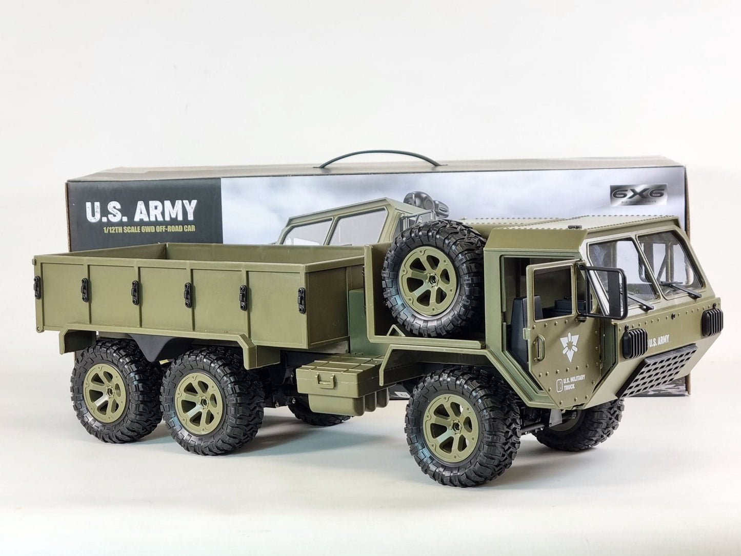 RC Military Truck Willys Jeep 6WD Off Road 6x6 FY00A Radio Control Army Truck Radio Control 1/12 US Army Model Tank