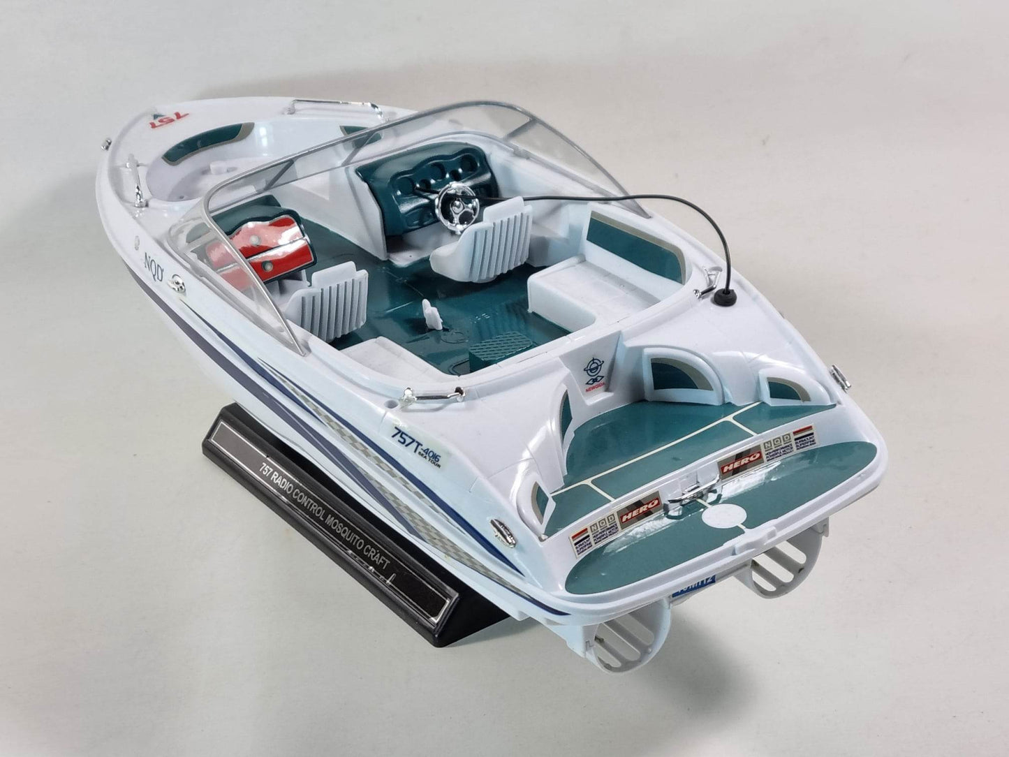 1:25 White Radio Remote Control RC Atlantic Sea Tour Racing Speed Boat Yacht RTR