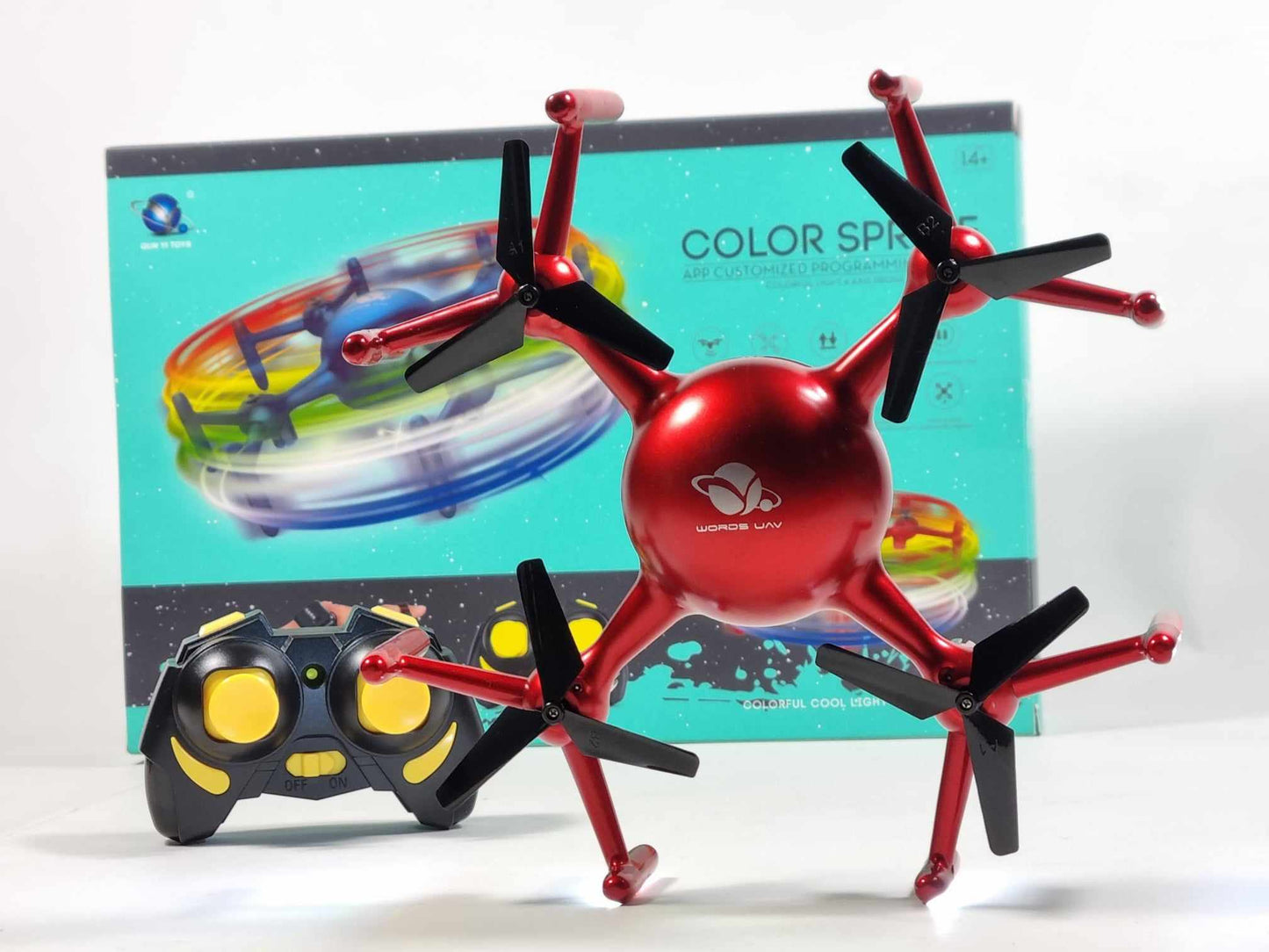 RC Kids Skywriting Model MIRBEST Drone Colour Custom Programming Lights QY66-X09 Radio Control Helicopter With Gesture Control Watch