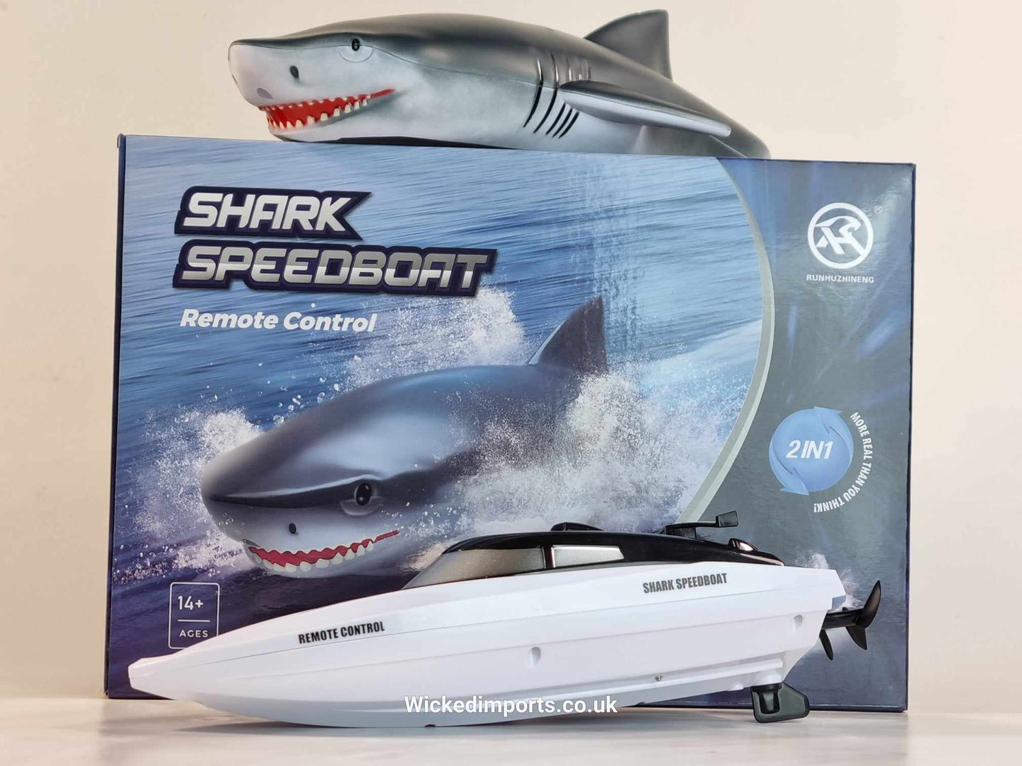 Remote Control Boat Shark RC Shark Boat Toy 2 in 1, 2.4GHz RC Electric Boat, Kids Electric Shark Toy for Pools and Lakes, Summer Toy Gift for Pool Lake Pond