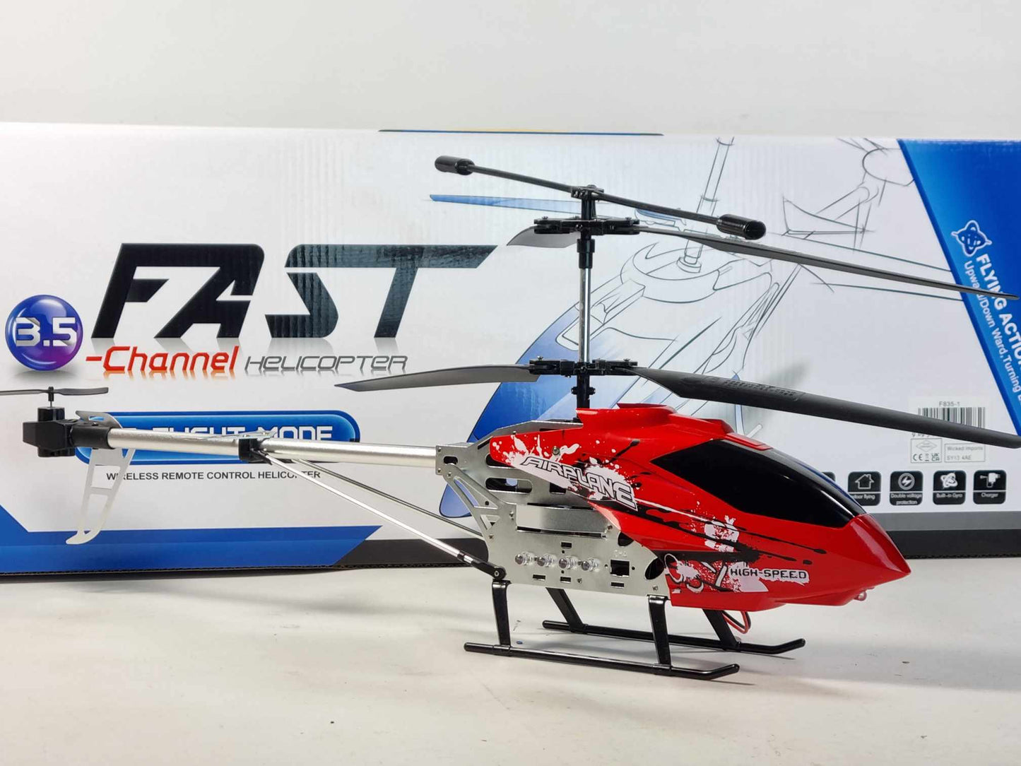 Remote control RC alloy shark indoor or outdoor model gyro helicopter 3.5ch easy fly 2.4ghz air plane model drone