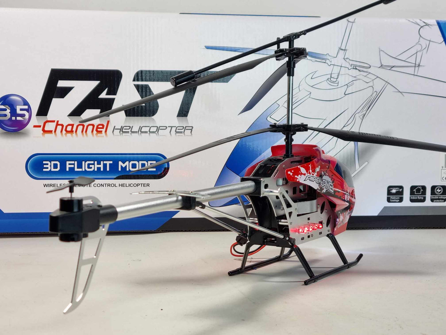 Remote control RC alloy shark indoor or outdoor model gyro helicopter 3.5ch easy fly 2.4ghz air plane model drone