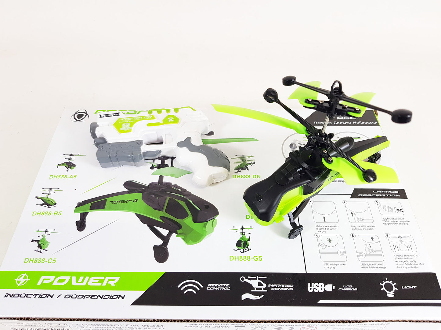 RC Helicopter Indoor Kids 1ch Easy Fly Laser Pistol Control Remote Drone UFO ADHD Toy Plane