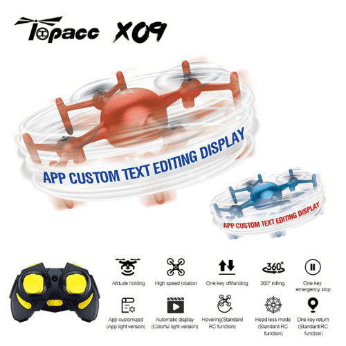 RC Kids Skywriting Model MIRBEST Drone Colour Custom Programming Lights QY66-X09 Radio Control Helicopter With Gesture Control Watch