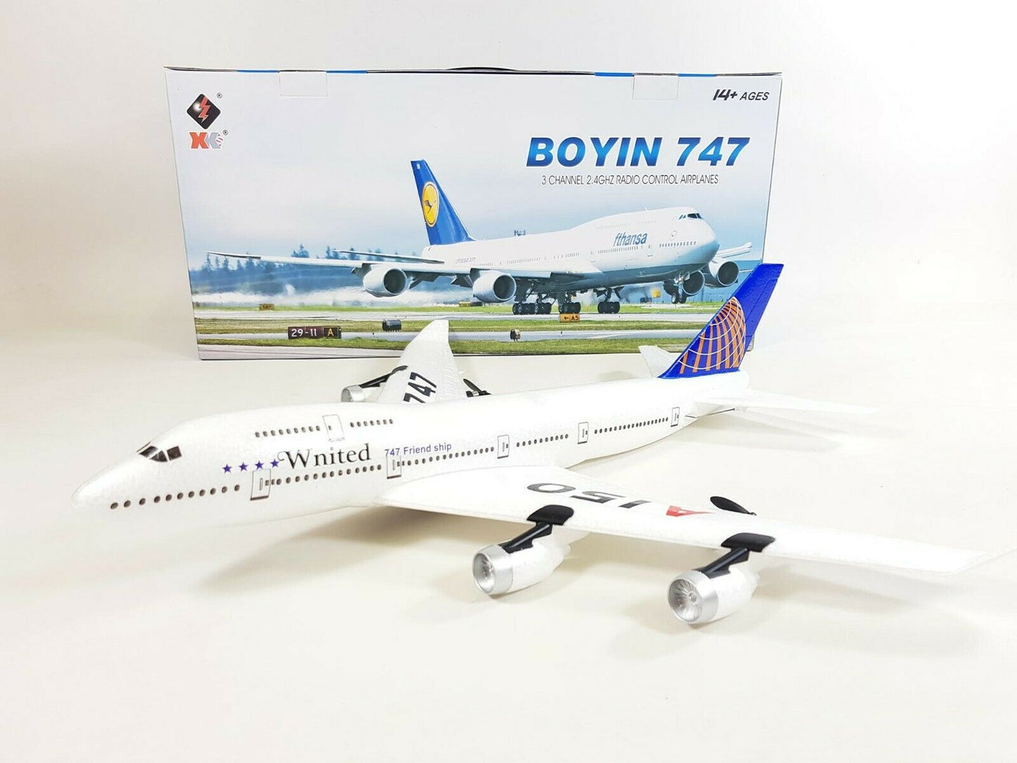 RC Jet Plane Boeing 747 Radio Control Model Cessna 2.4G 3ch EPP Foam Glider EASY Fly Twin Motor Airplane Drone Gift