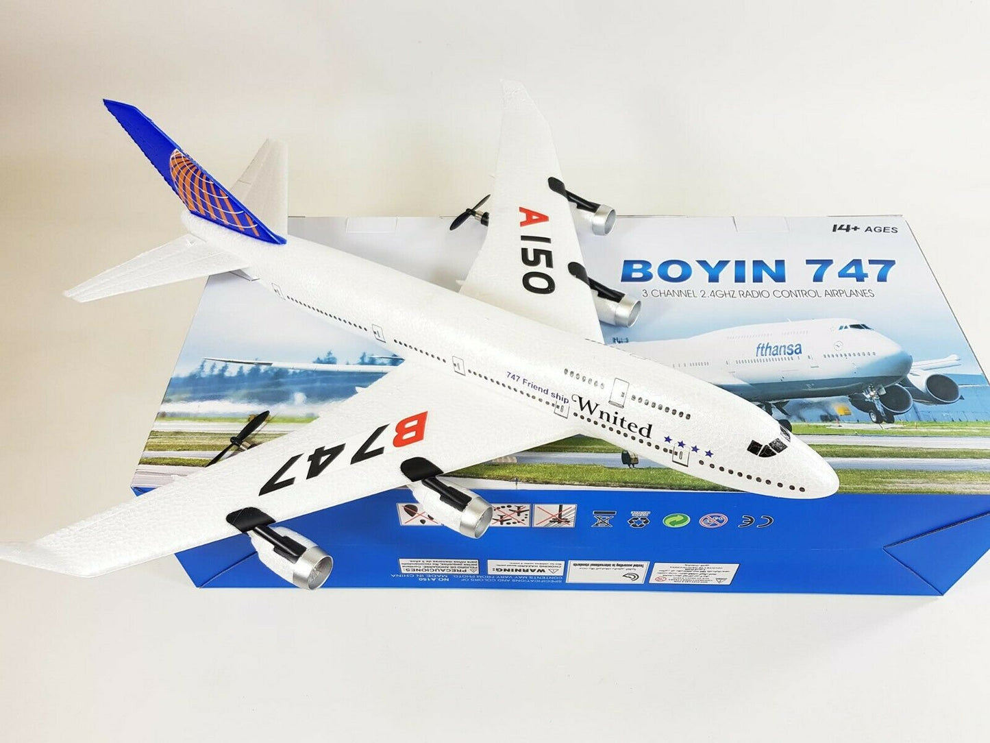 RC Jet Plane Boeing 747 Radio Control Model Cessna 2.4G 3ch EPP Foam Glider EASY Fly Twin Motor Airplane Drone Gift