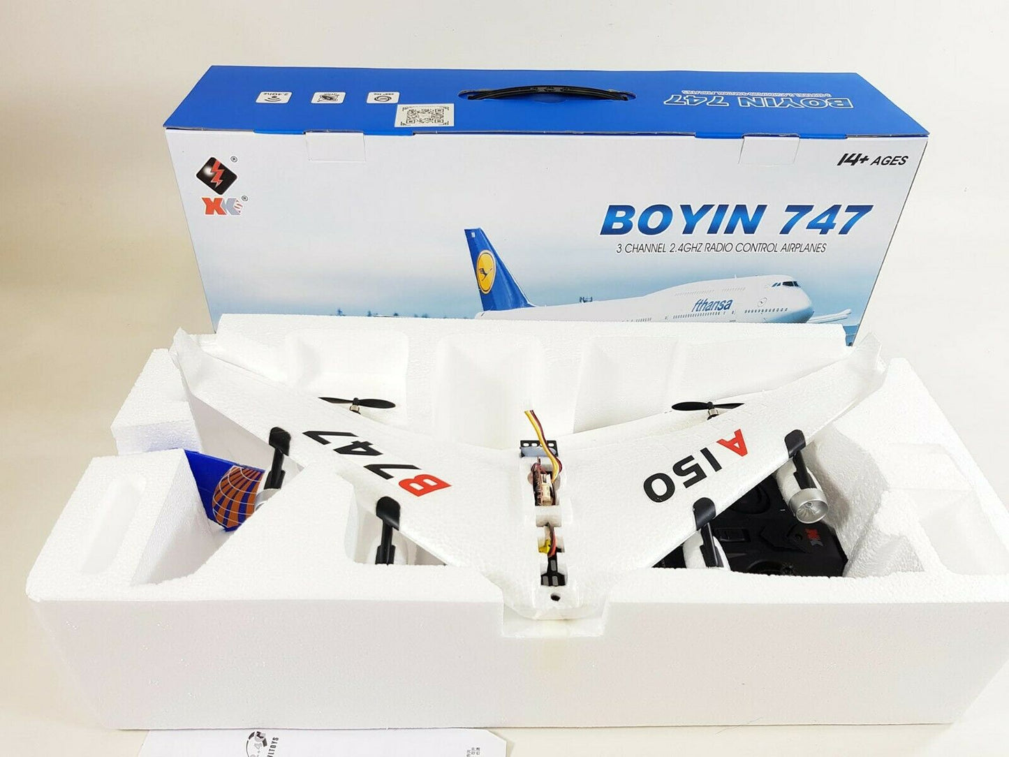 RC Jet Plane Boeing 747 Radio Control Model Cessna 2.4G 3ch EPP Foam Glider EASY Fly Twin Motor Airplane Drone Gift