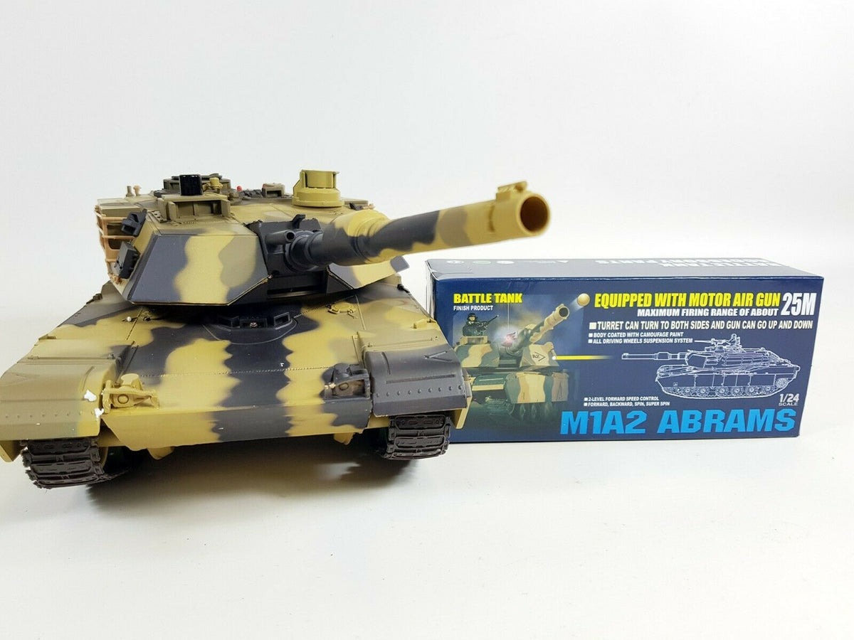 Heng Long 3816 M1A2 Abrams RC tank front view with product box