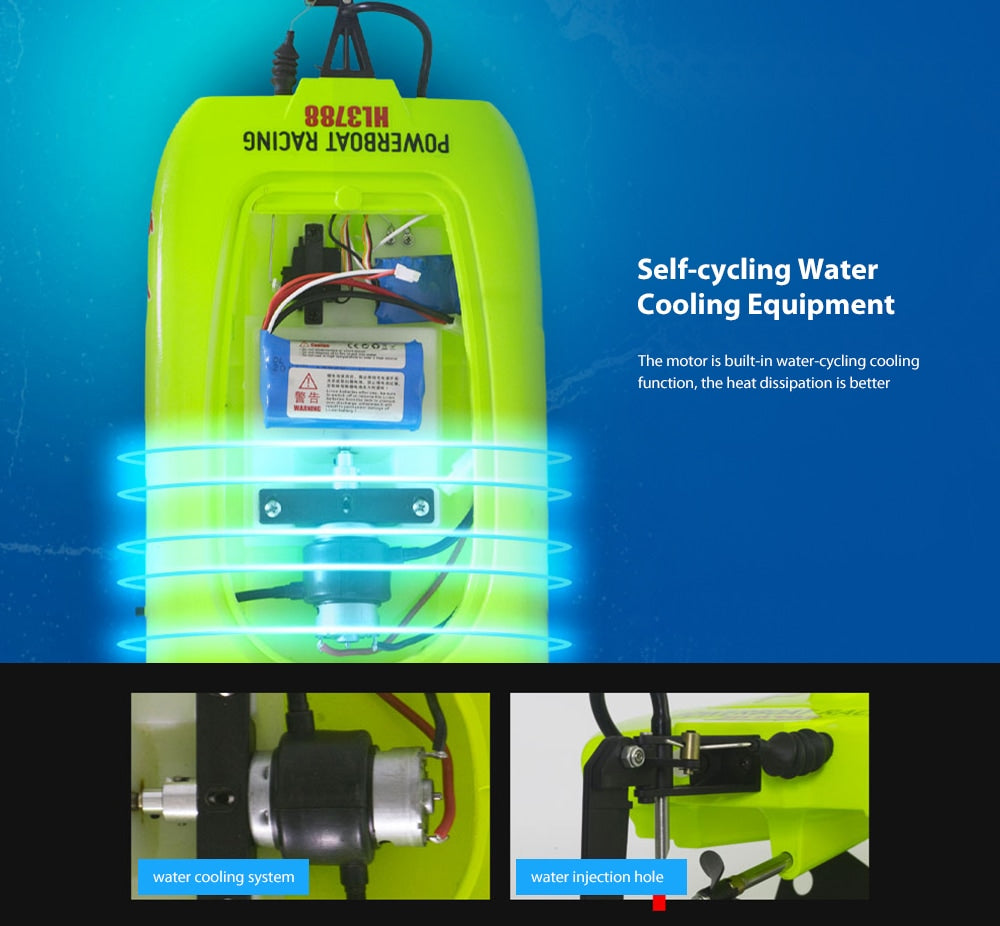 HENG LONG 3788 2.4G Remote Control RC Racing Boat 30K High Speed Electric Water Toy