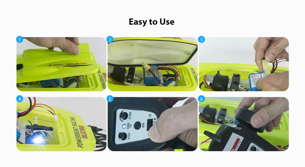 HENG LONG 3788 2.4G Remote Control RC Racing Boat 30K High Speed Electric Water Toy