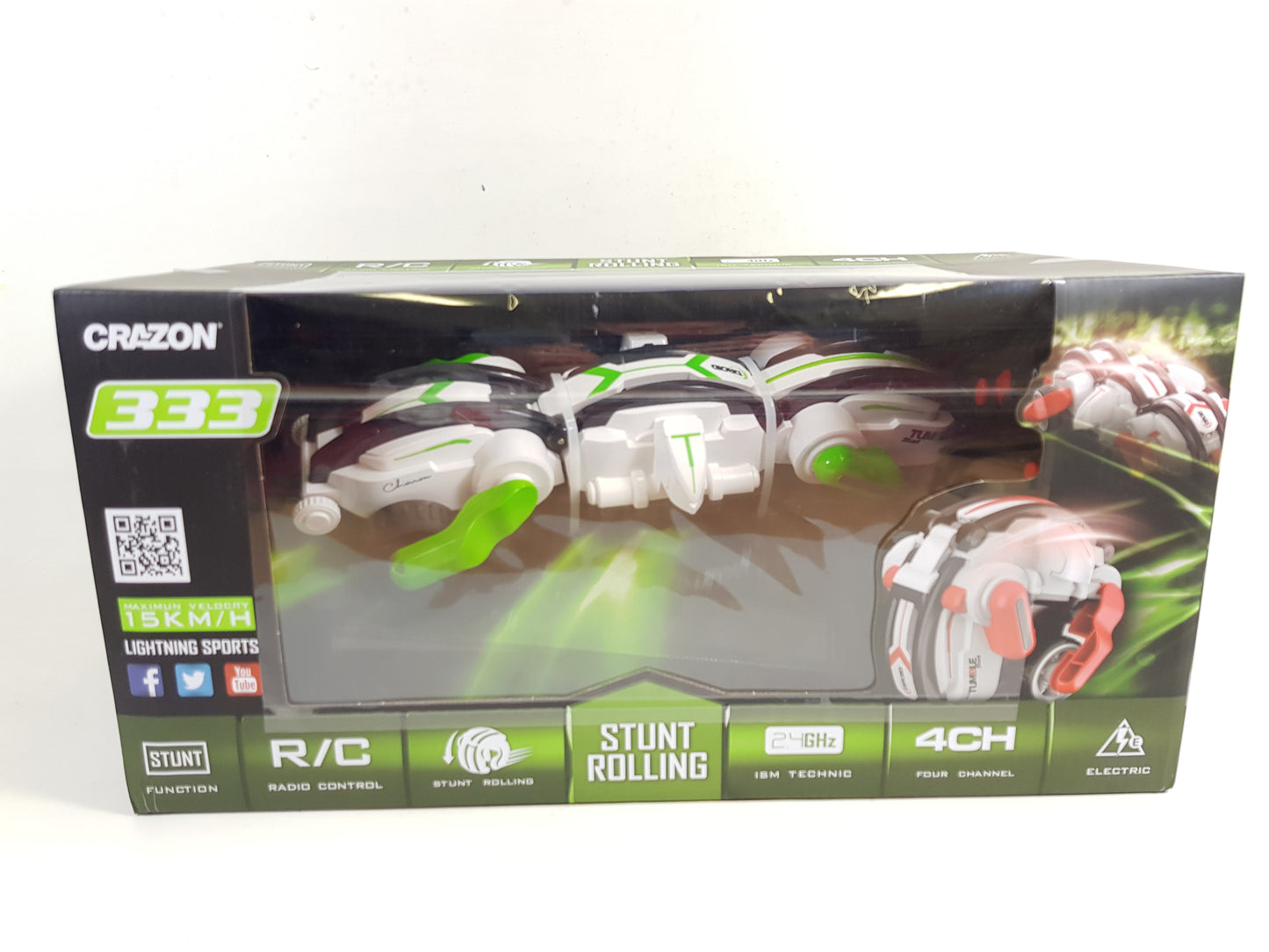 Large STUNT CAR TURBO Spin REMOTE CONTROL Electric RC TOY 360° Flip Racing Truck