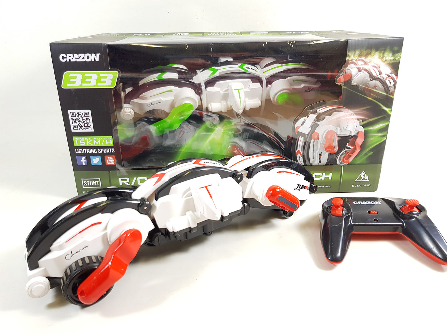 Large STUNT CAR TURBO Spin REMOTE CONTROL Electric RC TOY 360° Flip Racing Truck