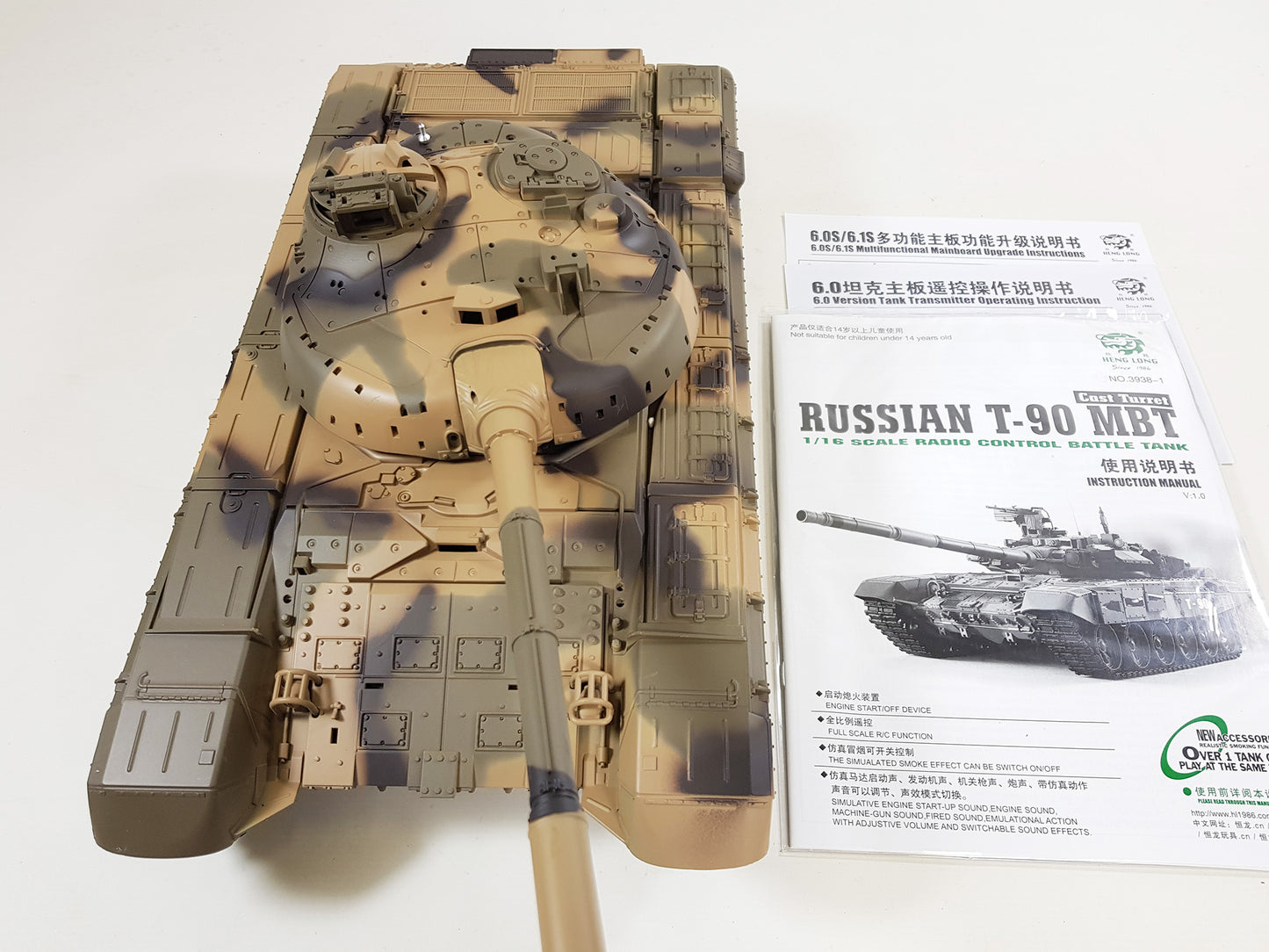 Heng Long 1:16 RC Tank "Russian T90" Smoke Sound BB IR 2.4G Version 7