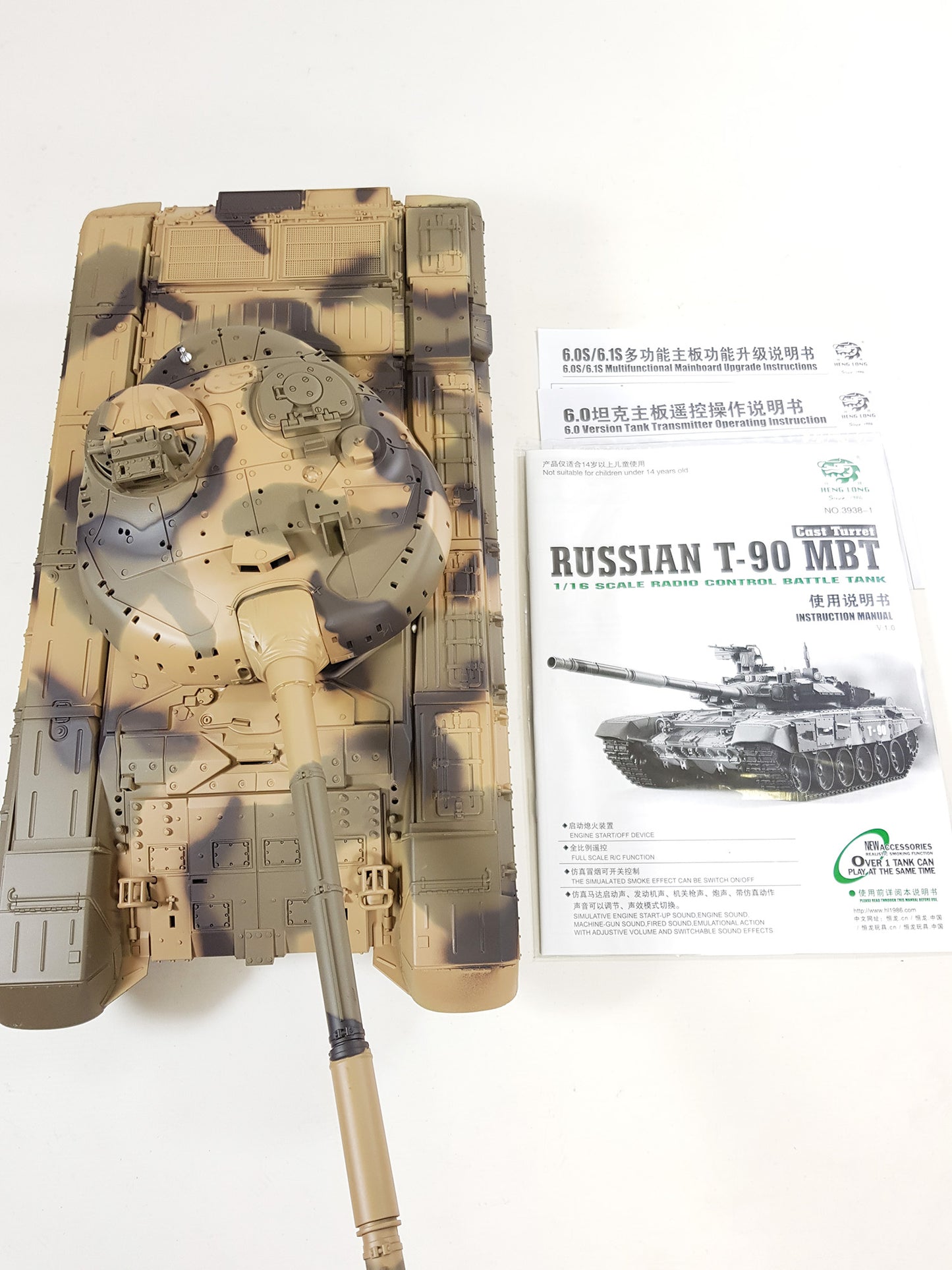 Heng Long 1:16 RC Tank "Russian T90" Smoke Sound BB IR 2.4G Version 7