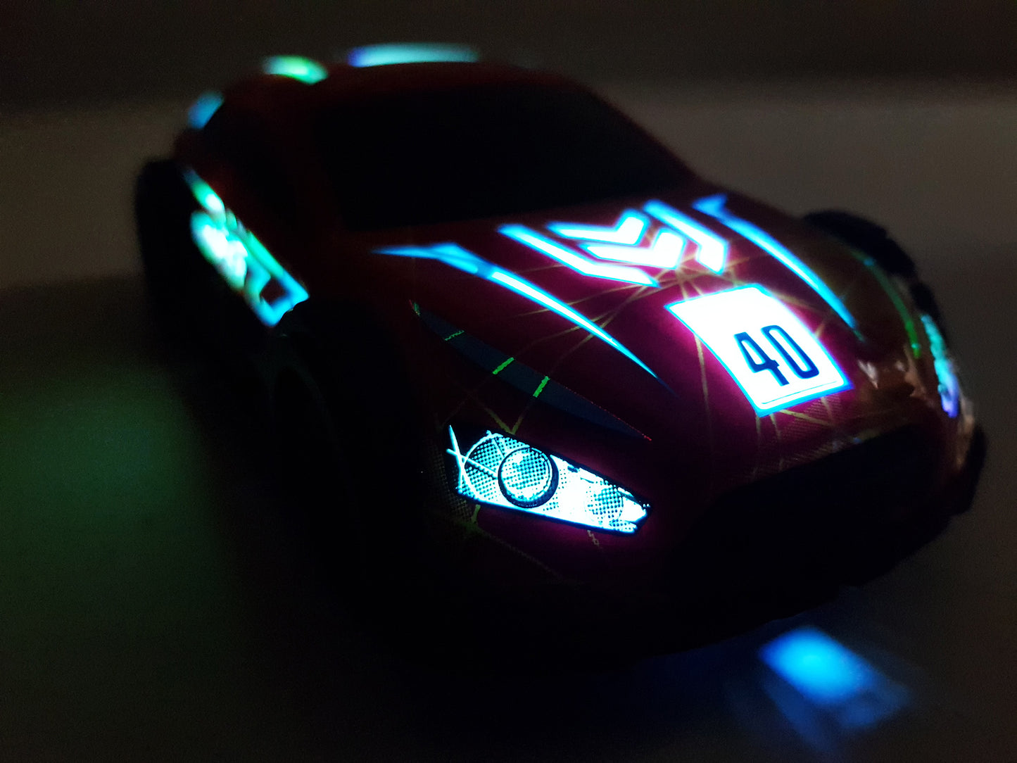 Remote Control Racing Car RC LED Lights Music 1:24