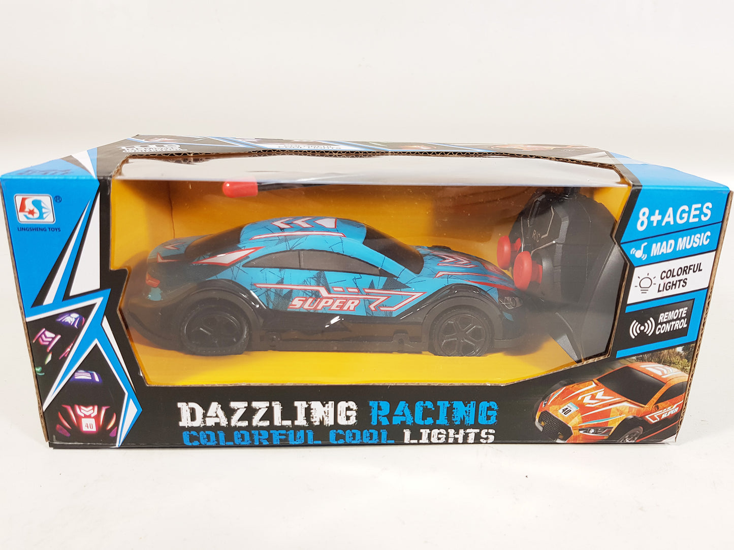 Remote Control Racing Car RC LED Lights Music 1:24