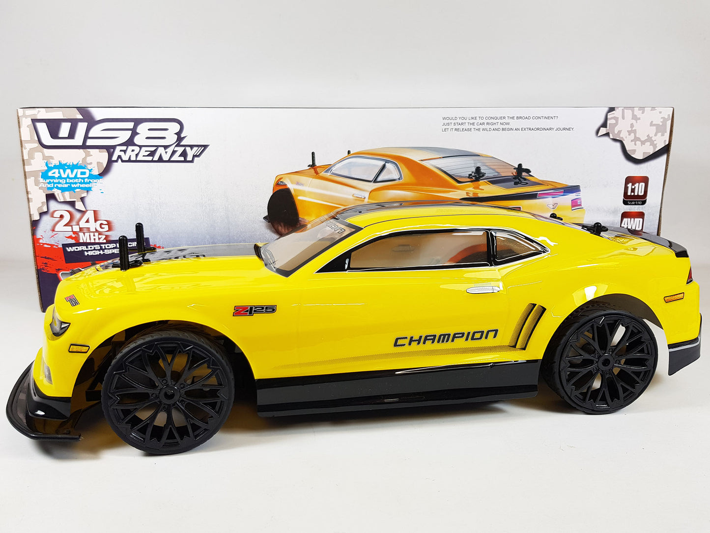 Chevy Camaro Bumblebee Banzai 1/10 RC Electric Brushed 4WD RTR Street Drift Car
