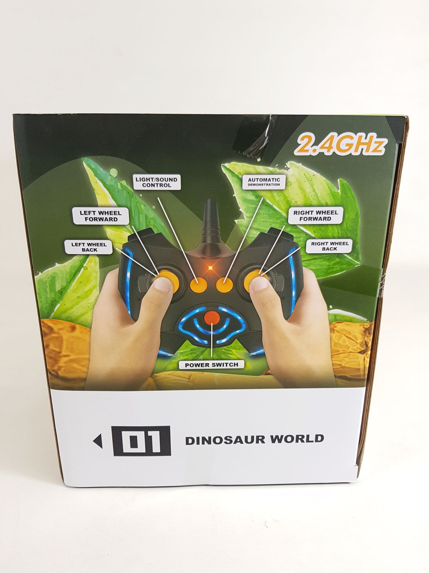 RC Robot Dinosaur Battery Remote control Walking Stunt 360 Spin Sound Lights Toy