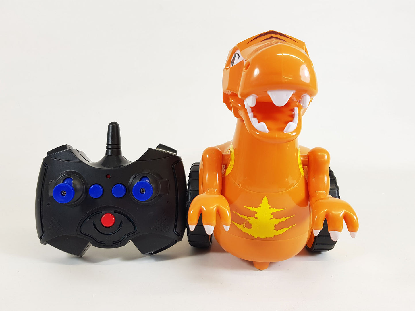 RC Robot Dinosaur Battery Remote control Walking Stunt 360 Spin Sound Lights Toy