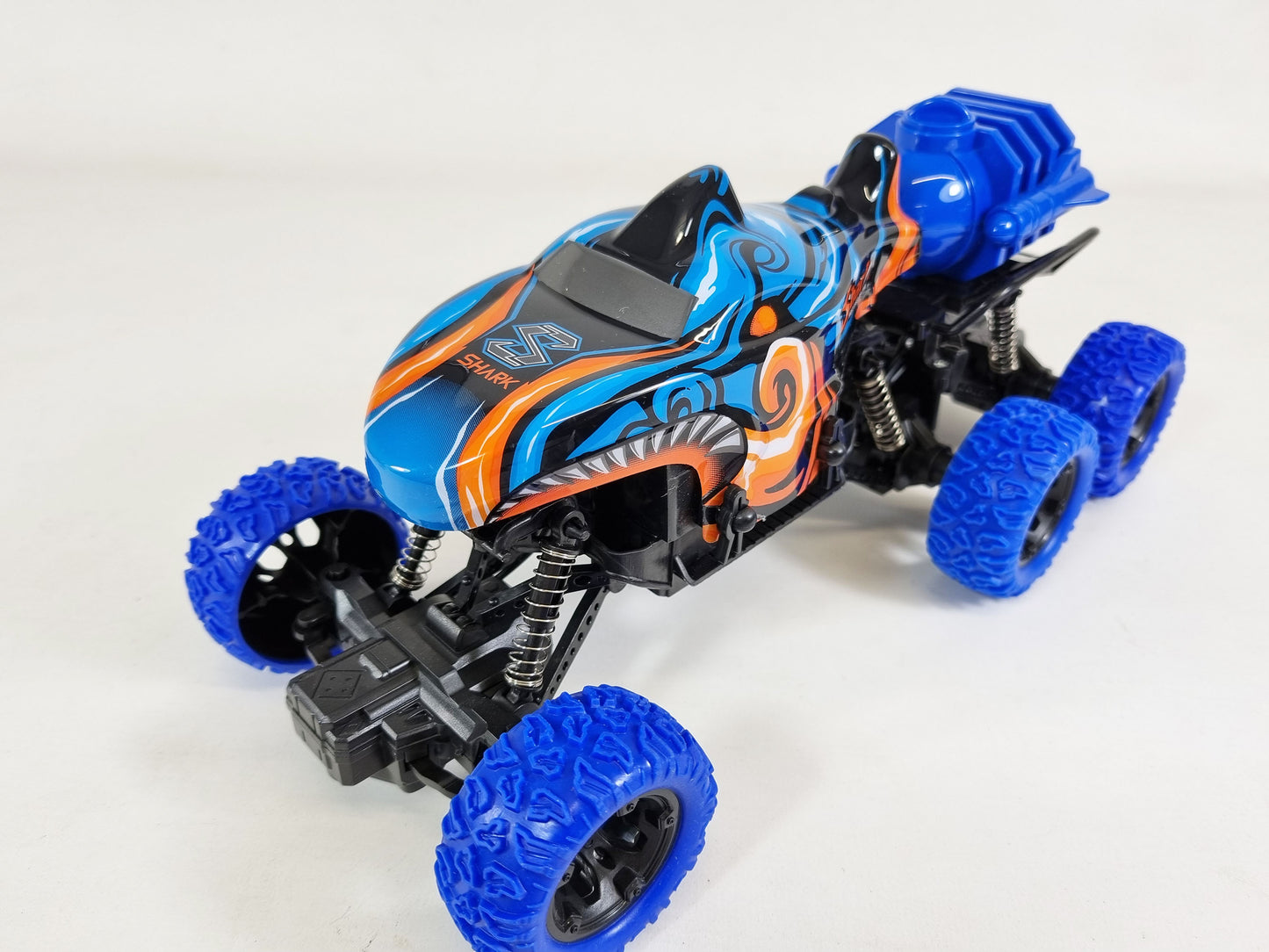 UK SMOKING SHARK Monster Truck Large Remote Control RC 4WD Big Wheel Toy Car RTR