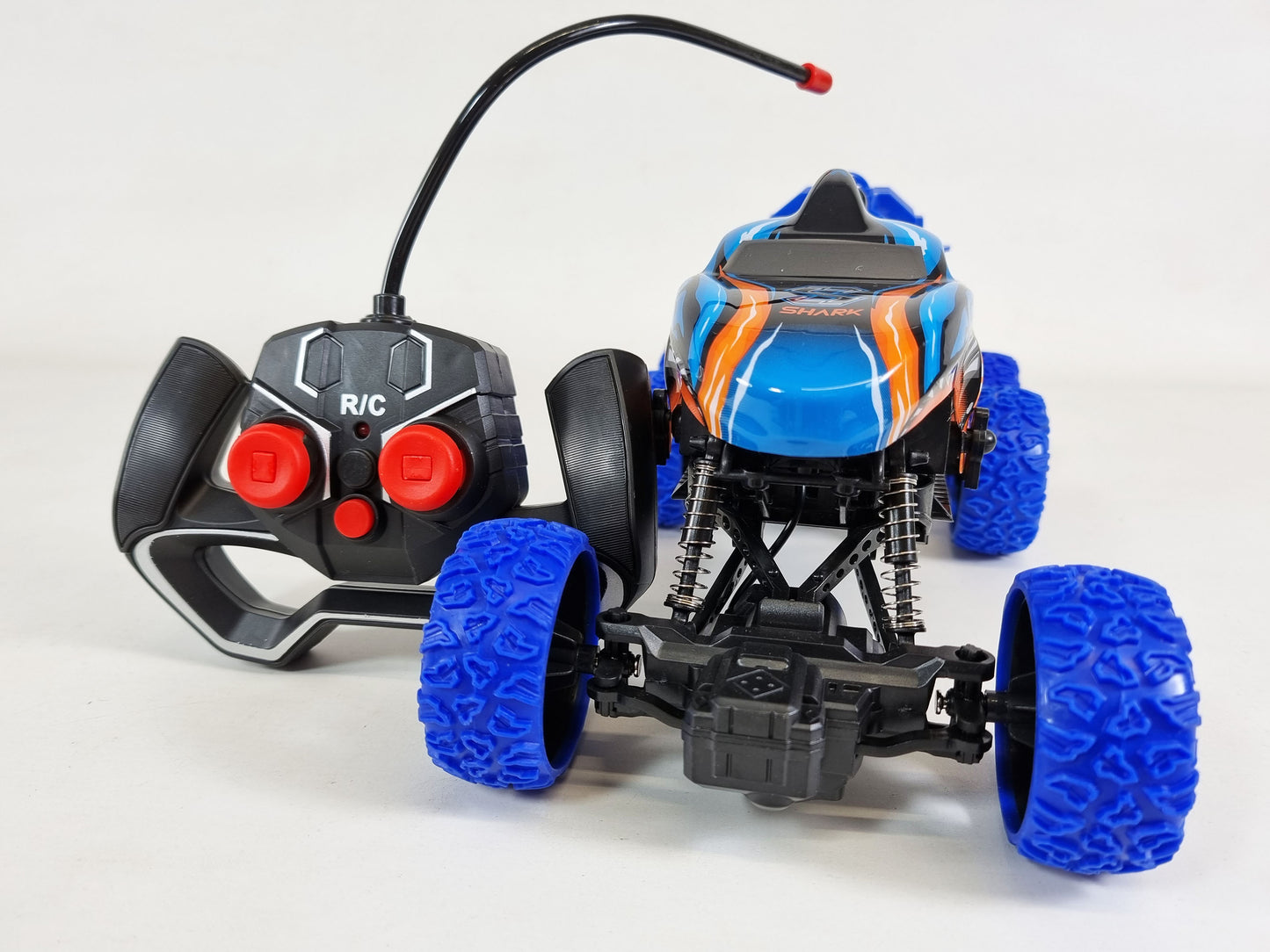 UK SMOKING SHARK Monster Truck Large Remote Control RC 4WD Big Wheel Toy Car RTR