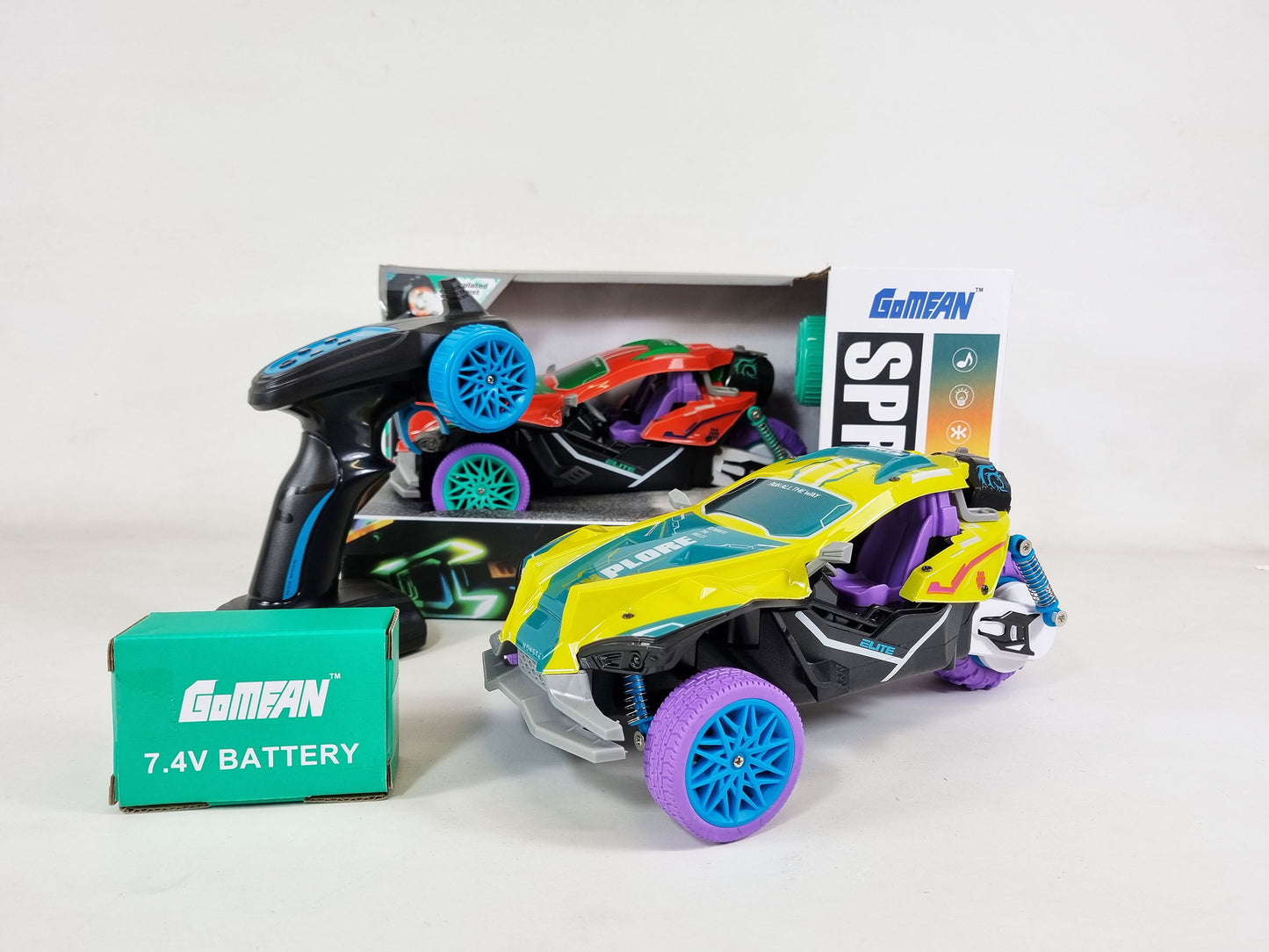 RC Buggy Off Road Trike RC Car Rock Climbing Radio Control LED Lights REAL SMOKE Motorbike Toy Rubber Wheels