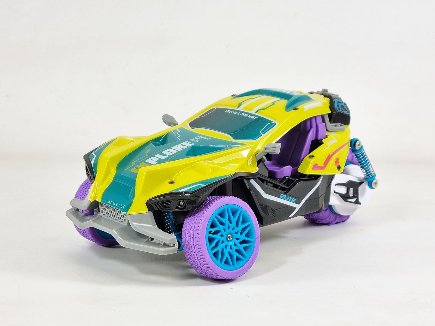 RC Buggy Off Road Trike RC Car Rock Climbing Radio Control LED Lights REAL SMOKE Motorbike Toy Rubber Wheels