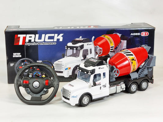 RC cement mixer construction lorry side view