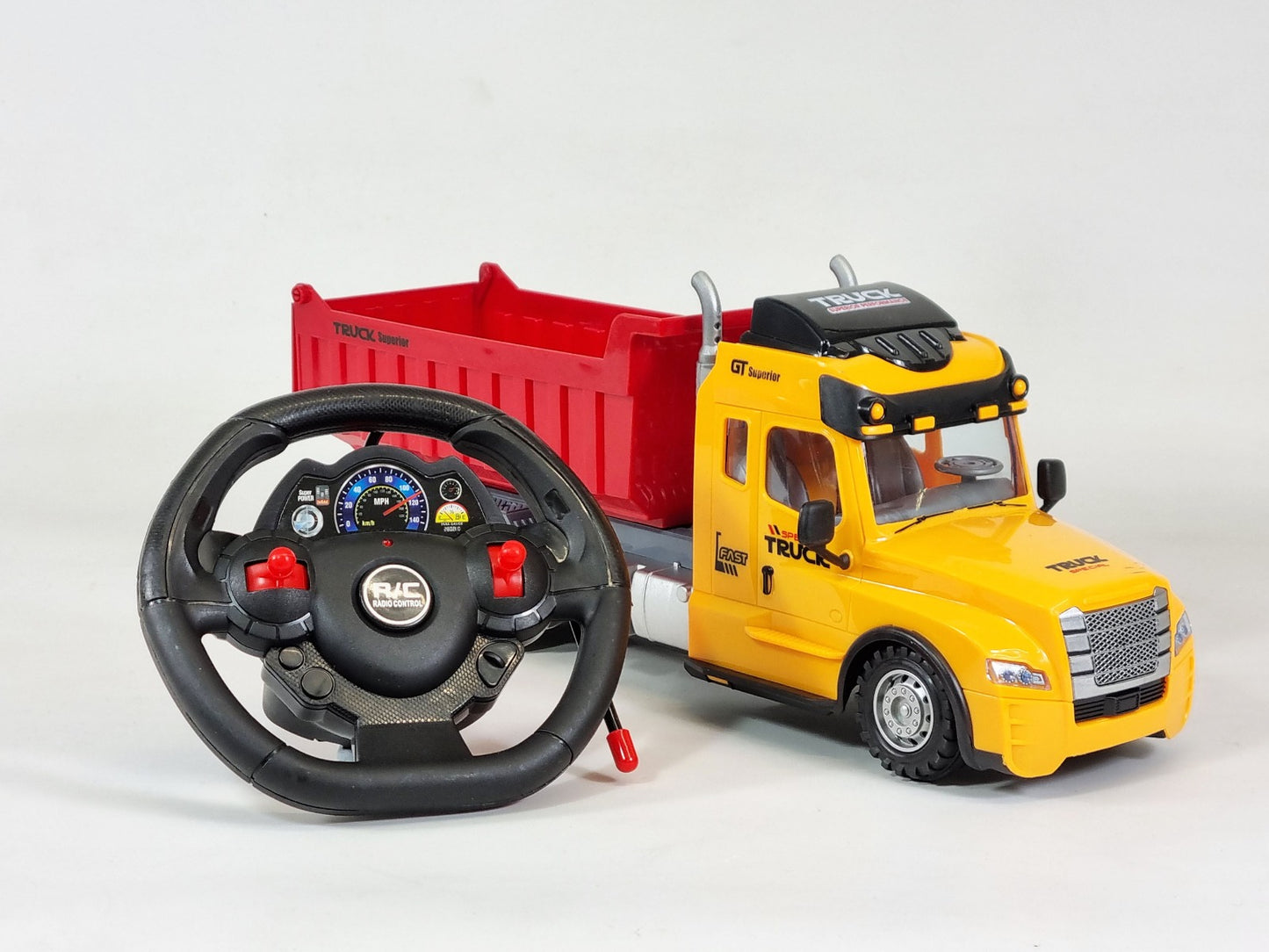 radio control rc monster truck lorry dump truck kids toy r/c wagon building site toy set