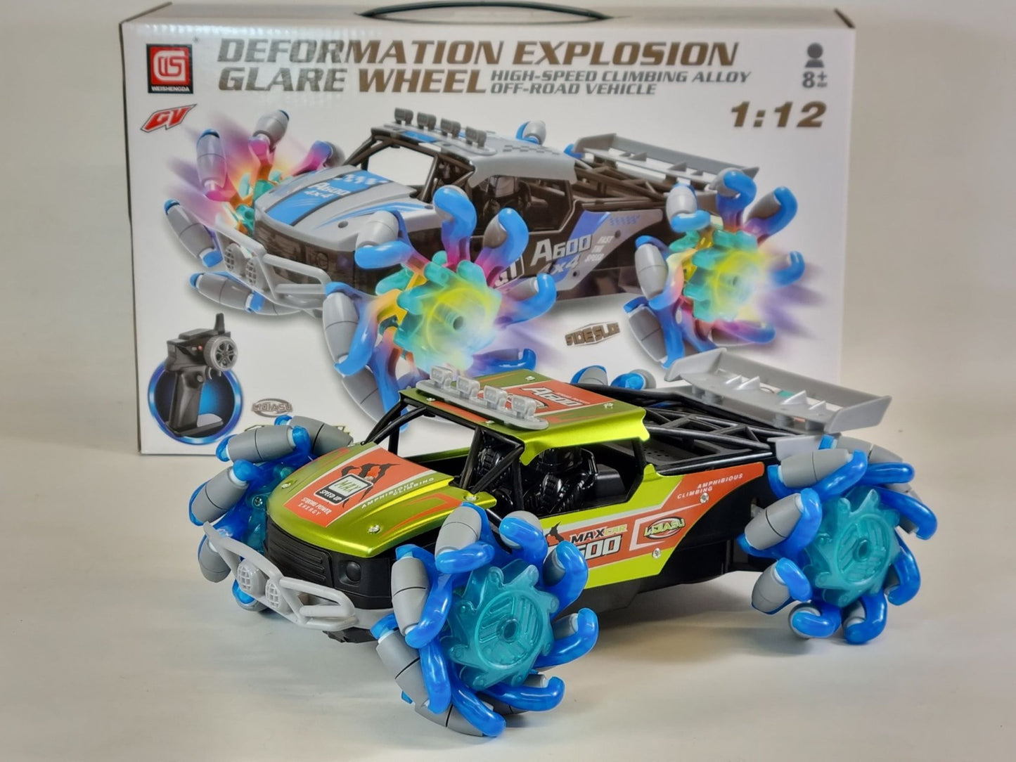 RC Explosion Wheel Stunt Cars 1:12 Remote Control Off-road Vehicle Climbing Vehicle 360° Drift 4WD Racing Hot Wheels Cars