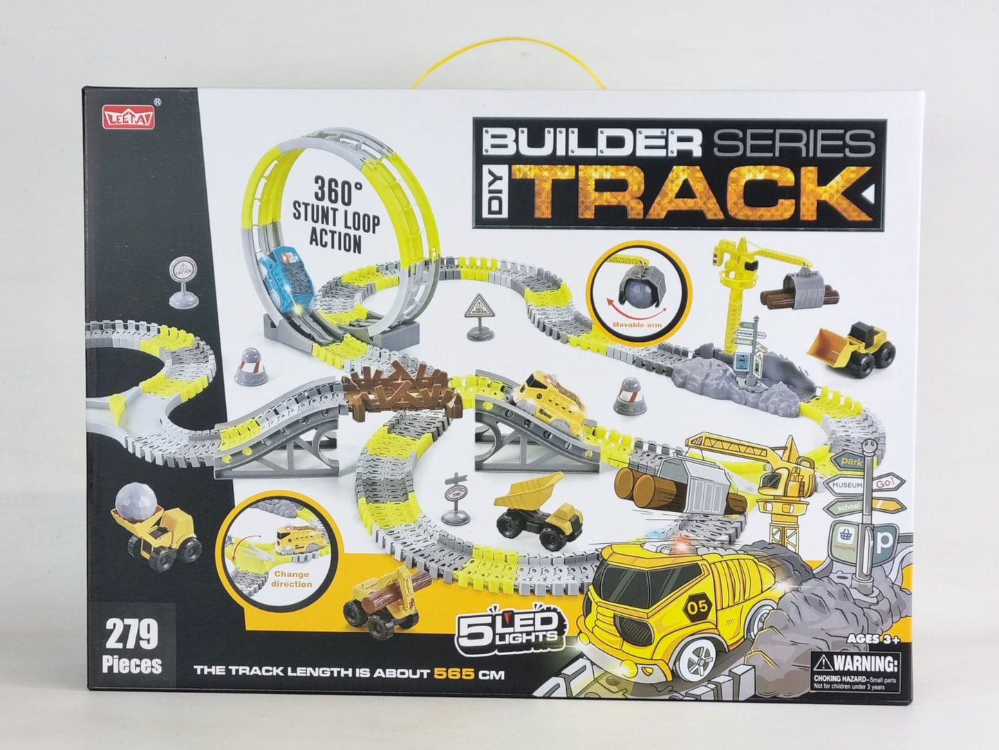 remote control RC Builder Playset slot car loop stunt track rail car train set