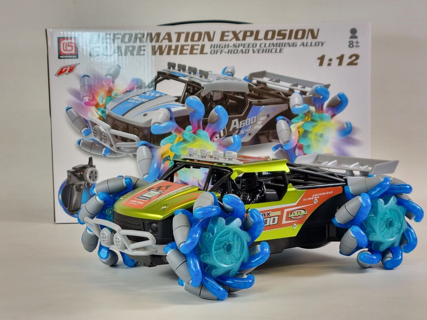 RC Explosion Wheel Stunt Cars 1:12 Remote Control Off-road Vehicle Climbing Vehicle 360° Drift 4WD Racing Hot Wheels Cars