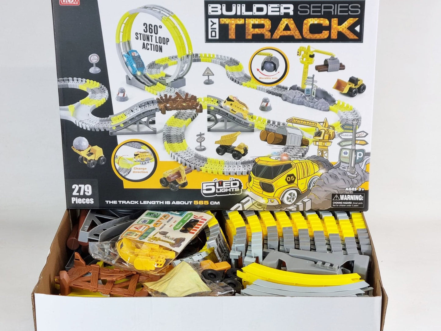 remote control RC Builder Playset slot car loop stunt track rail car train set