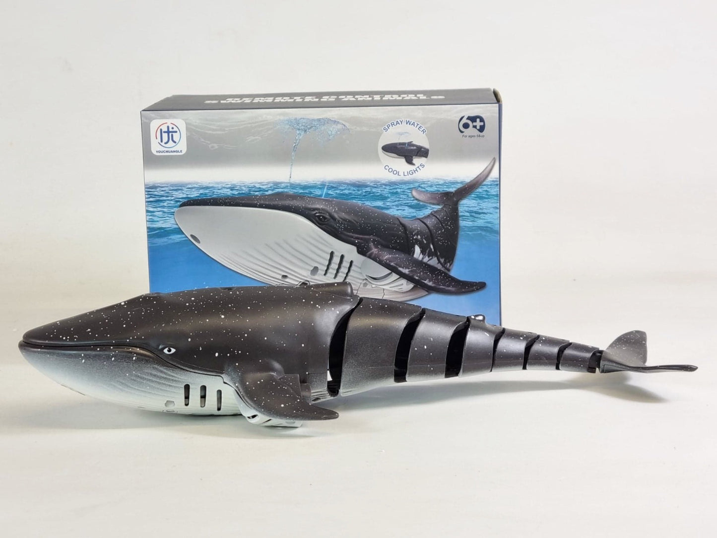 RC Model Bath Time Kids WATER SPRAY swimming model whale shark toy