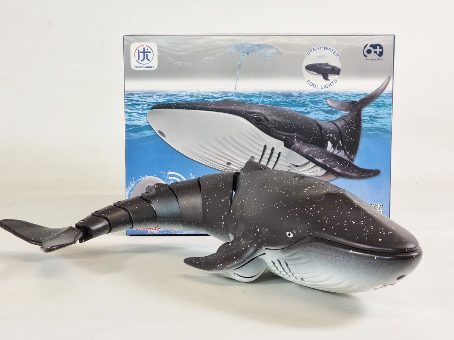 RC Model Bath Time Kids WATER SPRAY swimming model whale shark toy