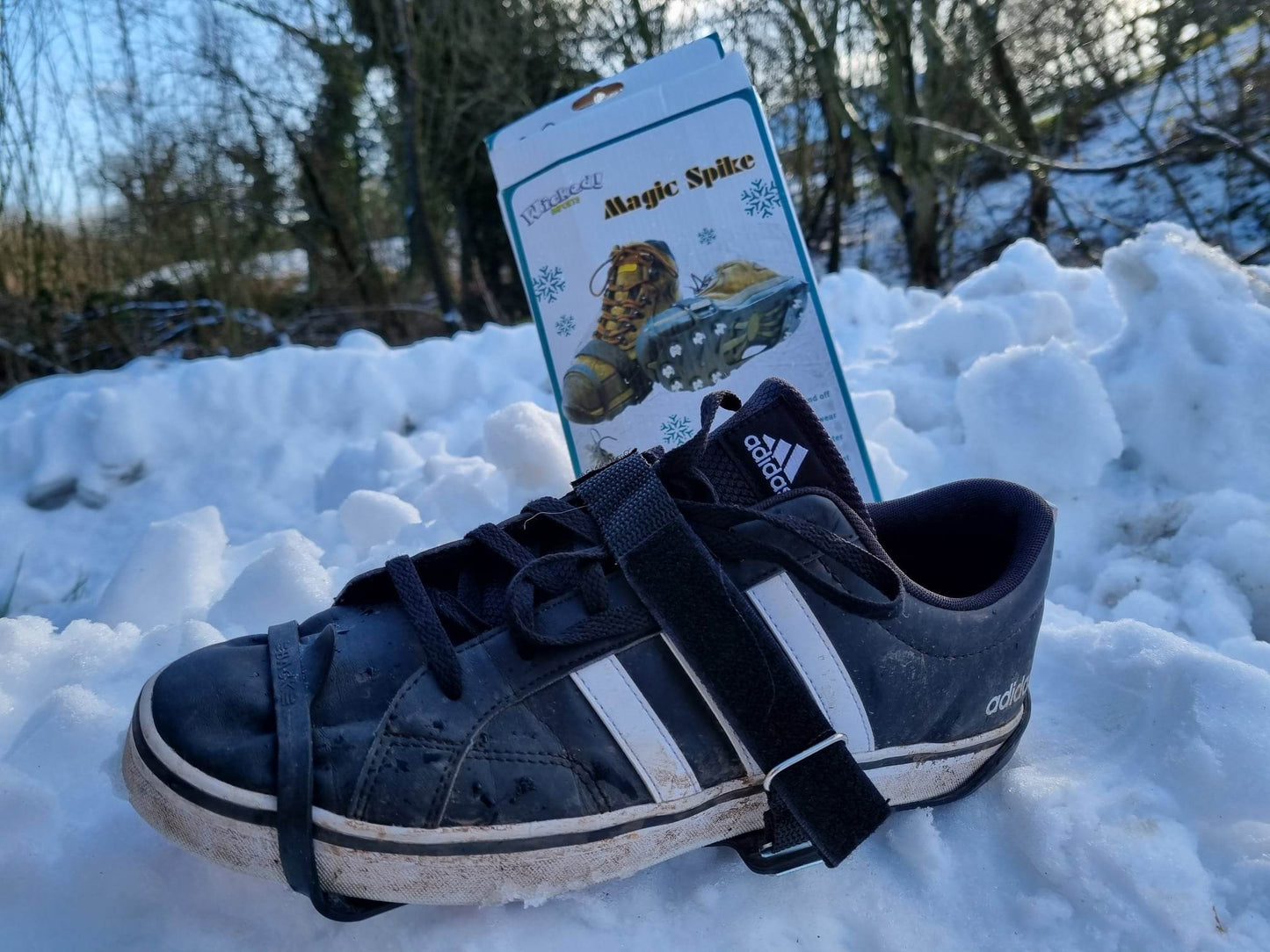 Anti Slip Spikey Snow and Ice Shoe Grips for Winter Hill Terrain Slippery Ground Sleet Show Crampon Cleets