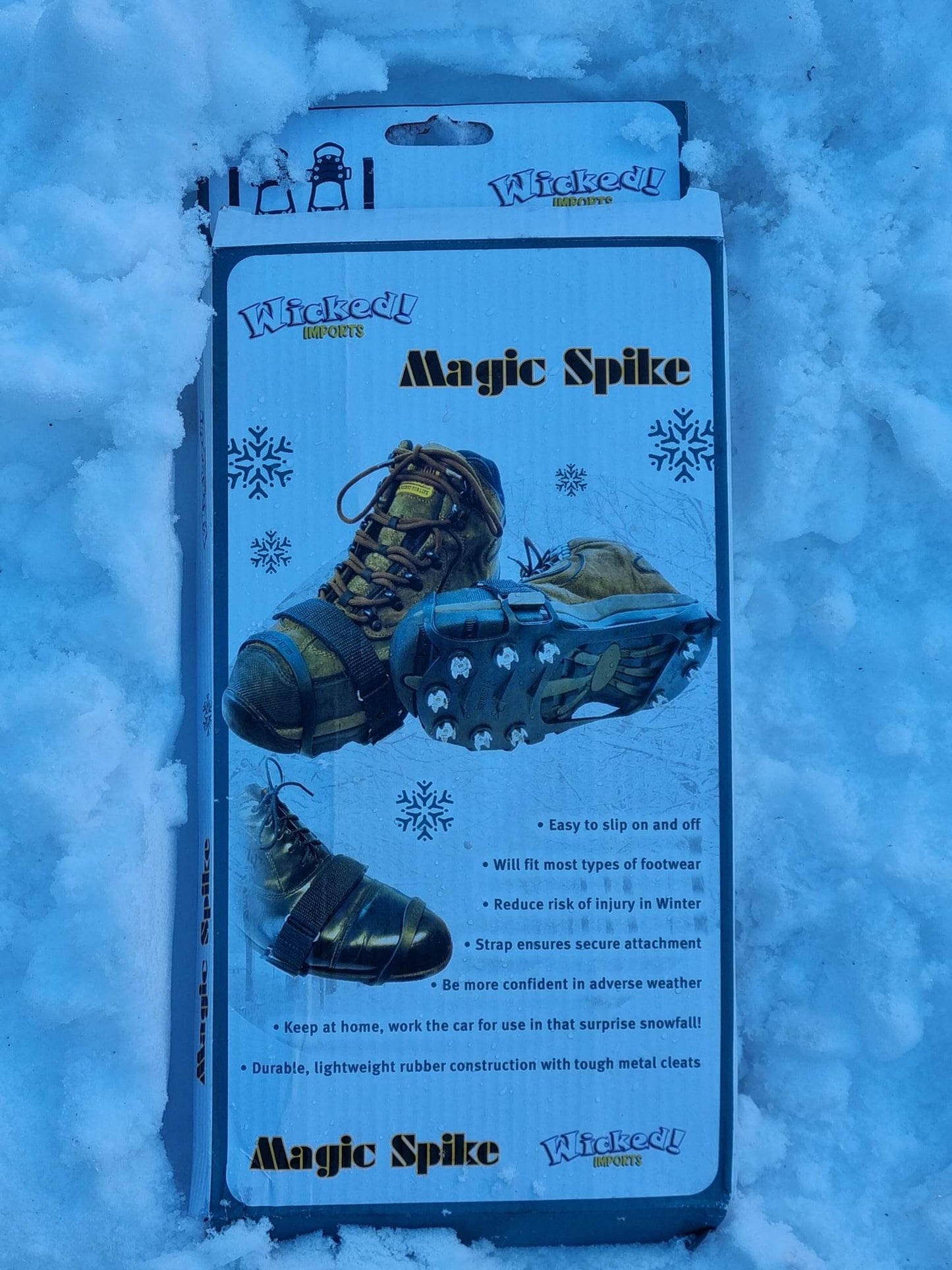 Anti Slip Spikey Snow and Ice Shoe Grips for Winter Hill Terrain Slippery Ground Sleet Show Crampon Cleets