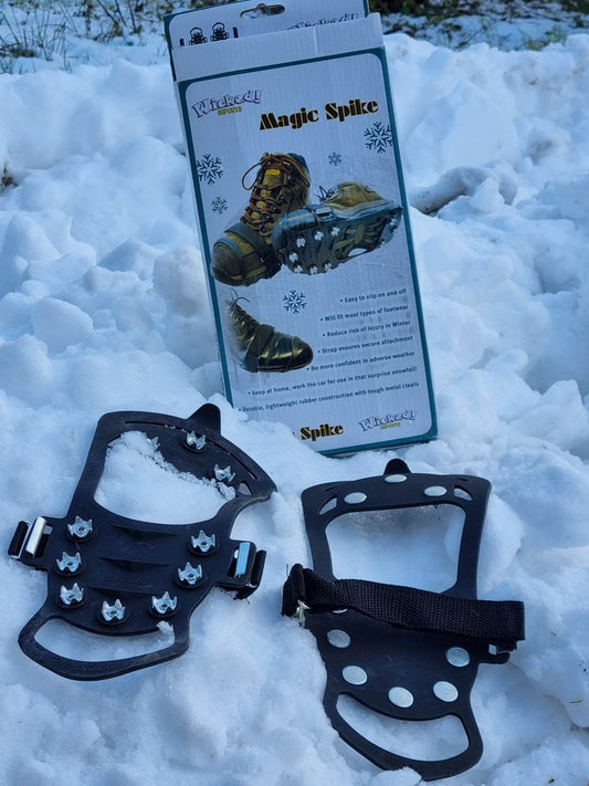 Anti Slip Spikey Snow and Ice Shoe Grips for Winter Hill Terrain Slippery Ground Sleet Show Crampon Cleets